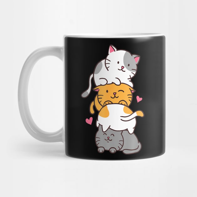 Cat Cats Cute Kitty Pile Anime Kawaii Neko by vulanstore